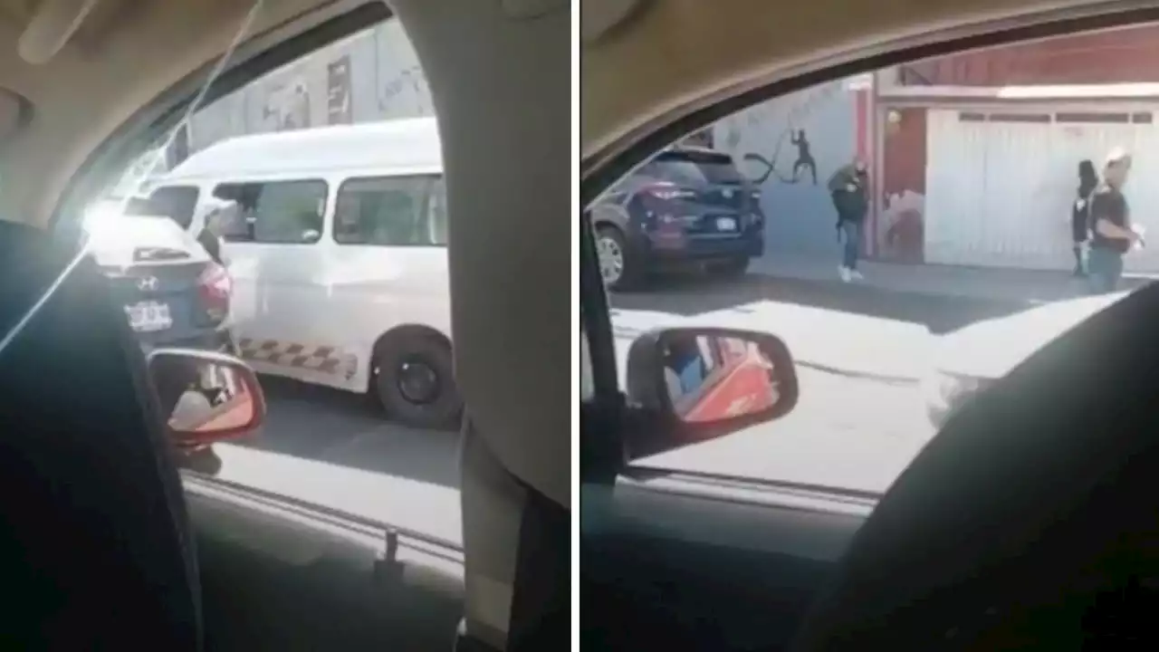 En Ecatepec, una combi sin placas no dejaba bajar a una estudiante (Video)