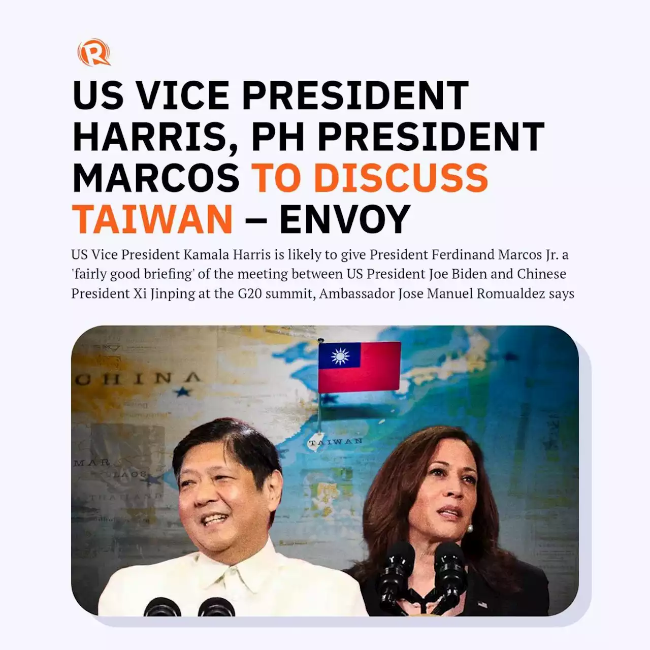 US Vice President Harris, PH President Marcos to discuss Taiwan – envoy