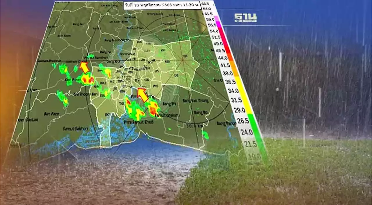 พยากรณ์ฝน กรุงเทพฯ-ปริมณฑล 'เรดาร์'พบกลุ่มฝนพื้นที่ไหนบ้าง เช็คเลย