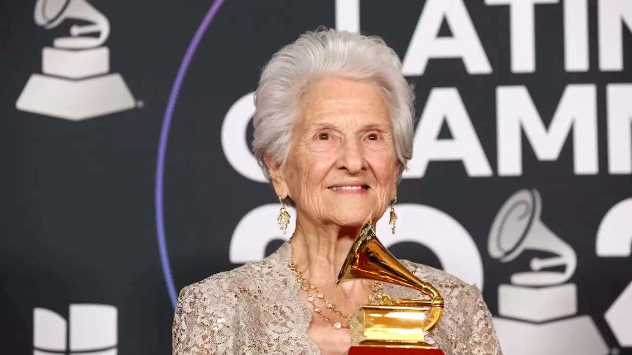 95-year-old Angela Alvarez wins Best New Artist at the Latin Grammys