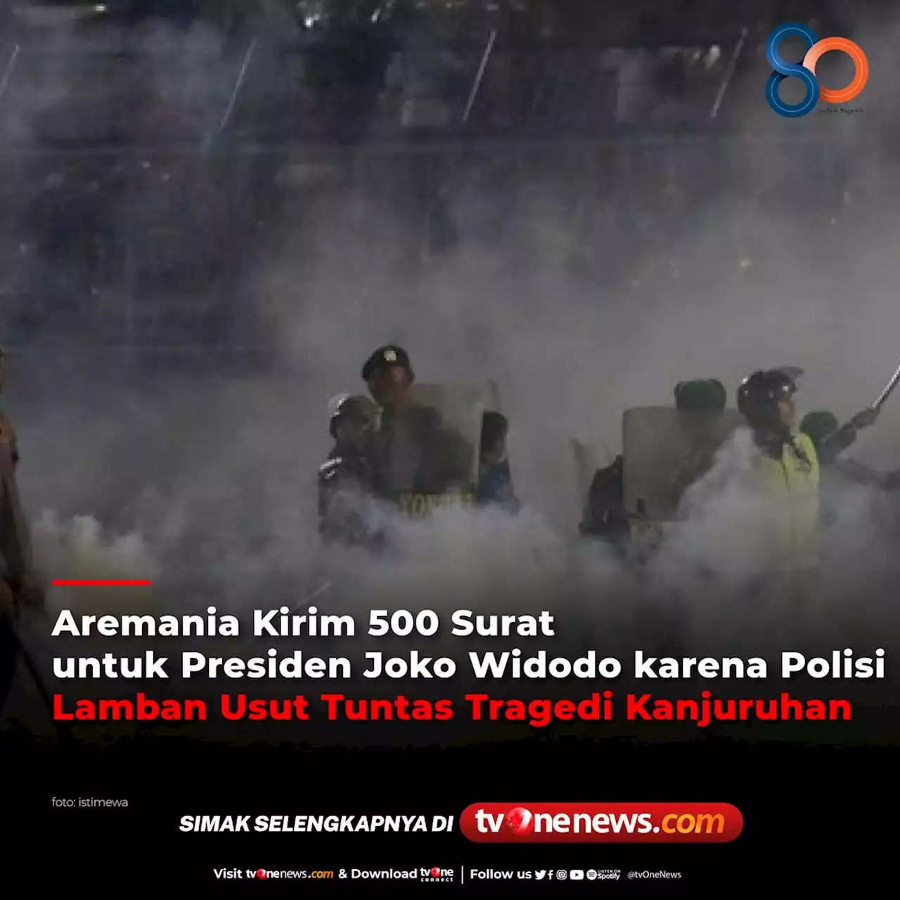 Aremania Kirim 500 Surat untuk Presiden Joko Widodo karena Polisi Lamban Usut Tuntas Tragedi Kanjuruhan