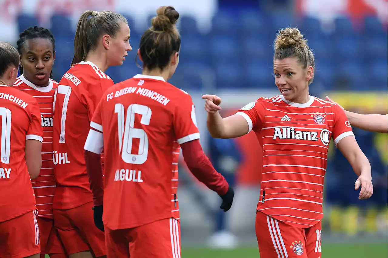 FC-Bayern-Frauen nach 7:0 in Duisburg im DFB-Pokal-Viertelfinale