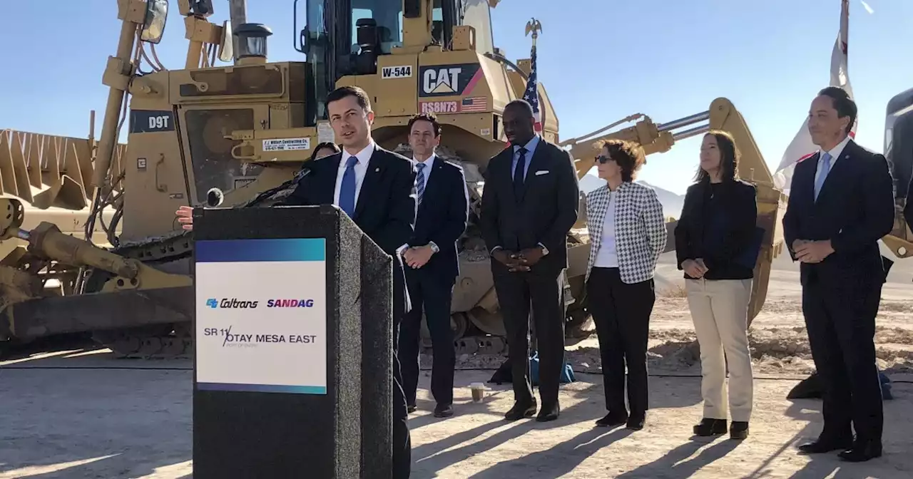 Transportation Secretary Pete Buttigieg visits Otay Mesa East Port of Entry site