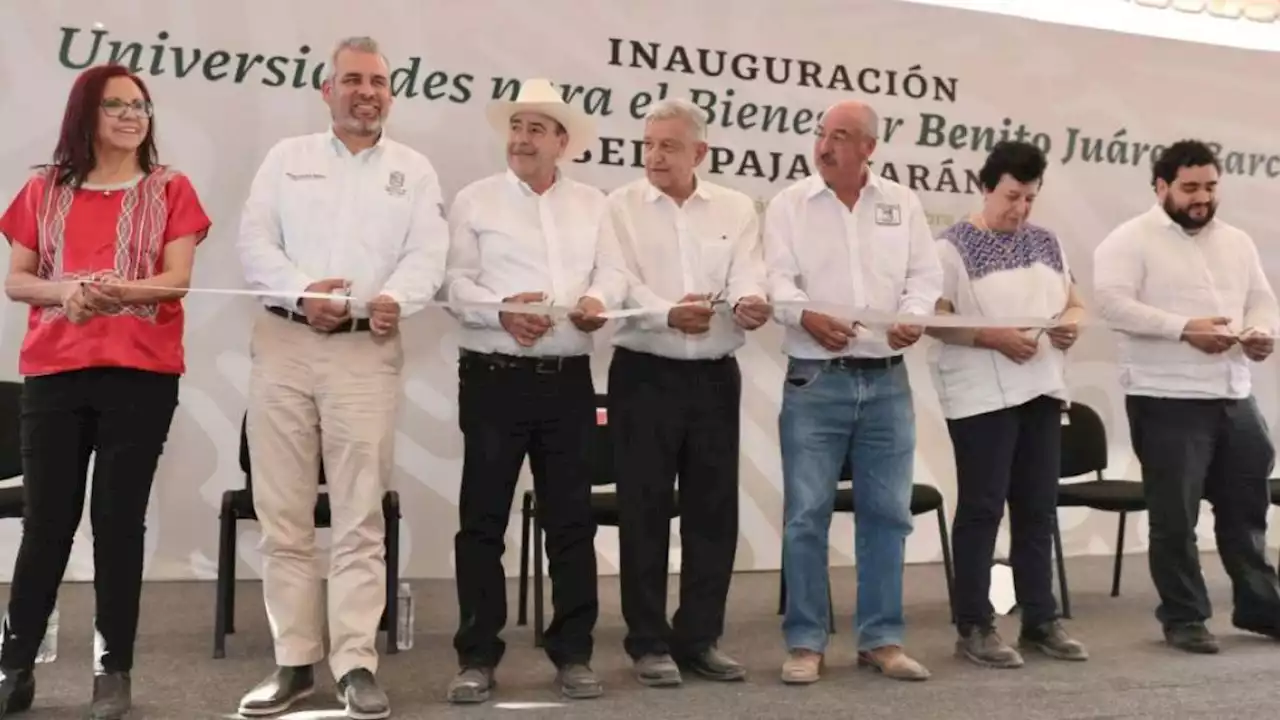 Ramírez Bedolla y AMLO inauguran Universidad para el Bienestar en Pajacuarán