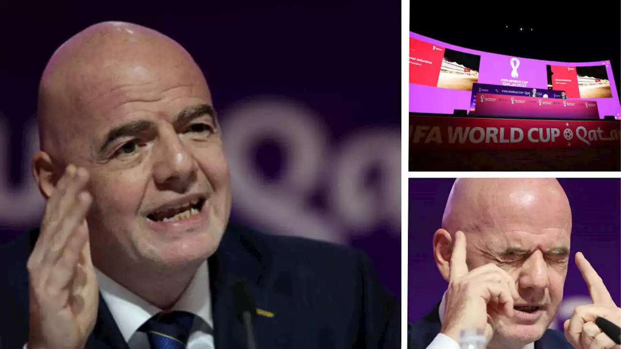 'I feel gay, Arab and disabled': FIFA boss Infantino's rambling defence of Qatari regime ahead of World Cup labelled 'mad'