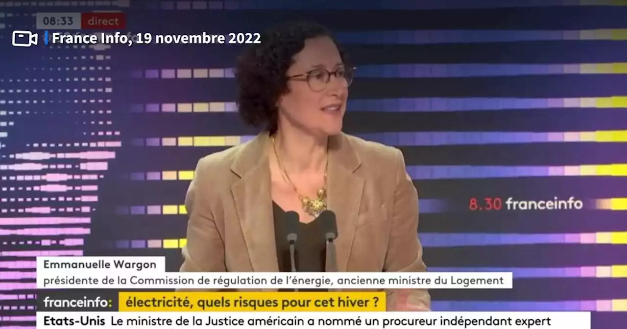 Électricité : des «risques» de coupures ciblées «en janvier», avertit Emmanuelle Wargon