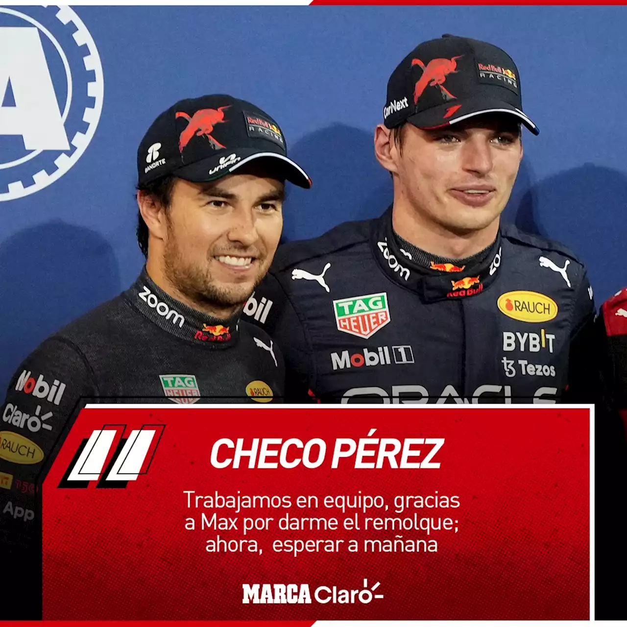 Checo Pérez reconoce a Verstappen: 'Trabajamos en equipo, gracias a Max'