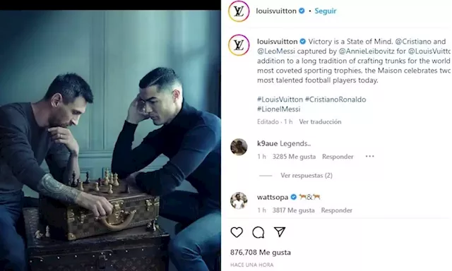 Histórico! Ronaldo y Messi posan juntos para Louis Vuitton