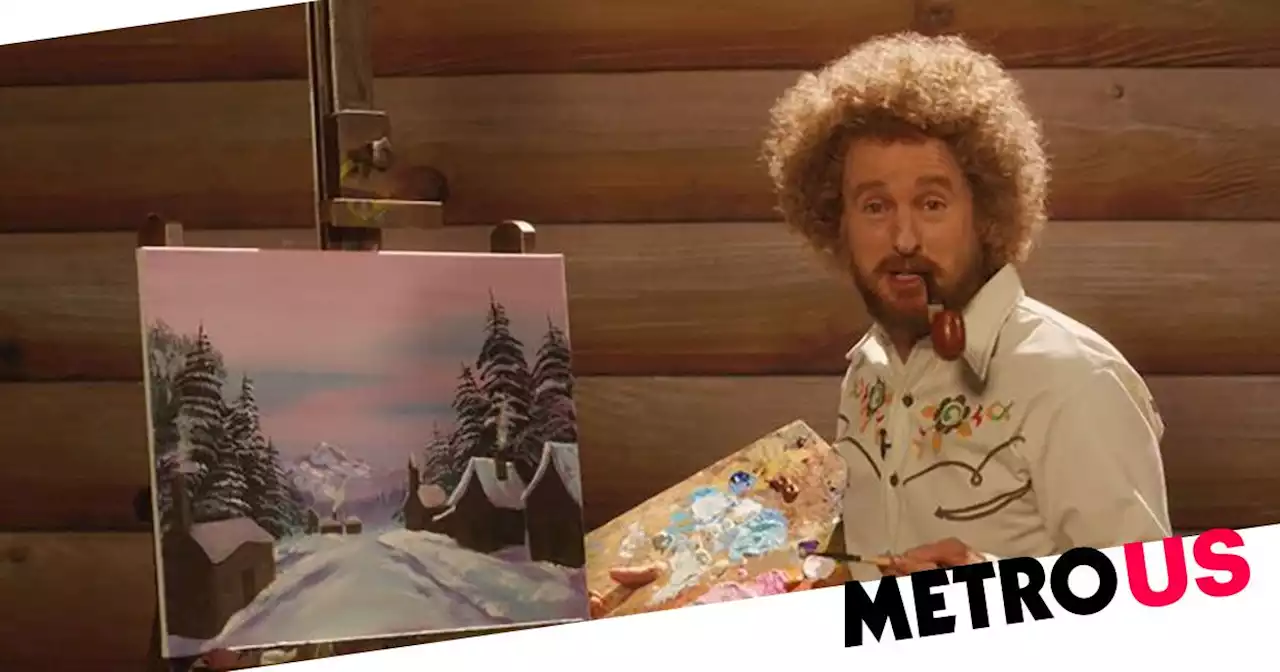 Owen Wilson unveils huge Bob Ross-like transformation for new film