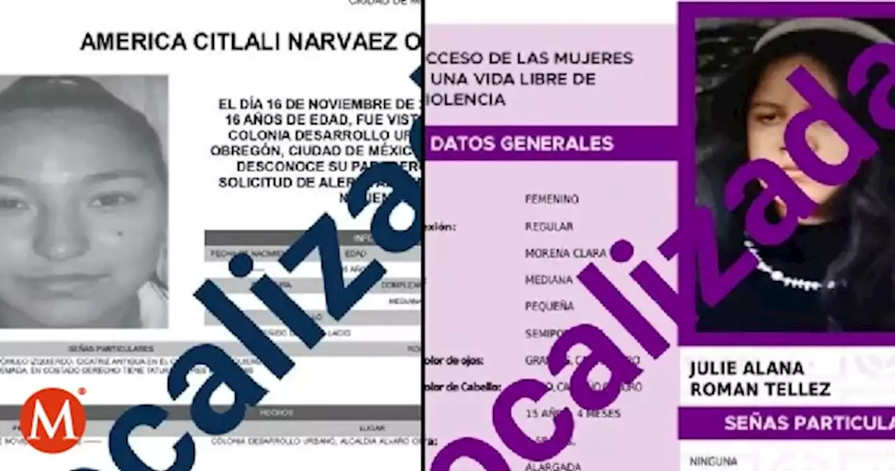 Fiscalía CdMx localiza a adolescentes desaparecidas en Álvaro Obregón