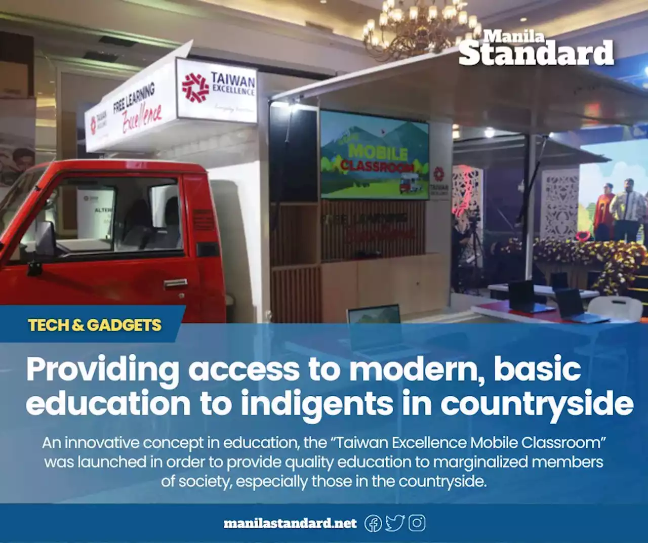 Taiwan Excellence Mobile Classroom: Providing access to modern, basic education to indigents in countryside