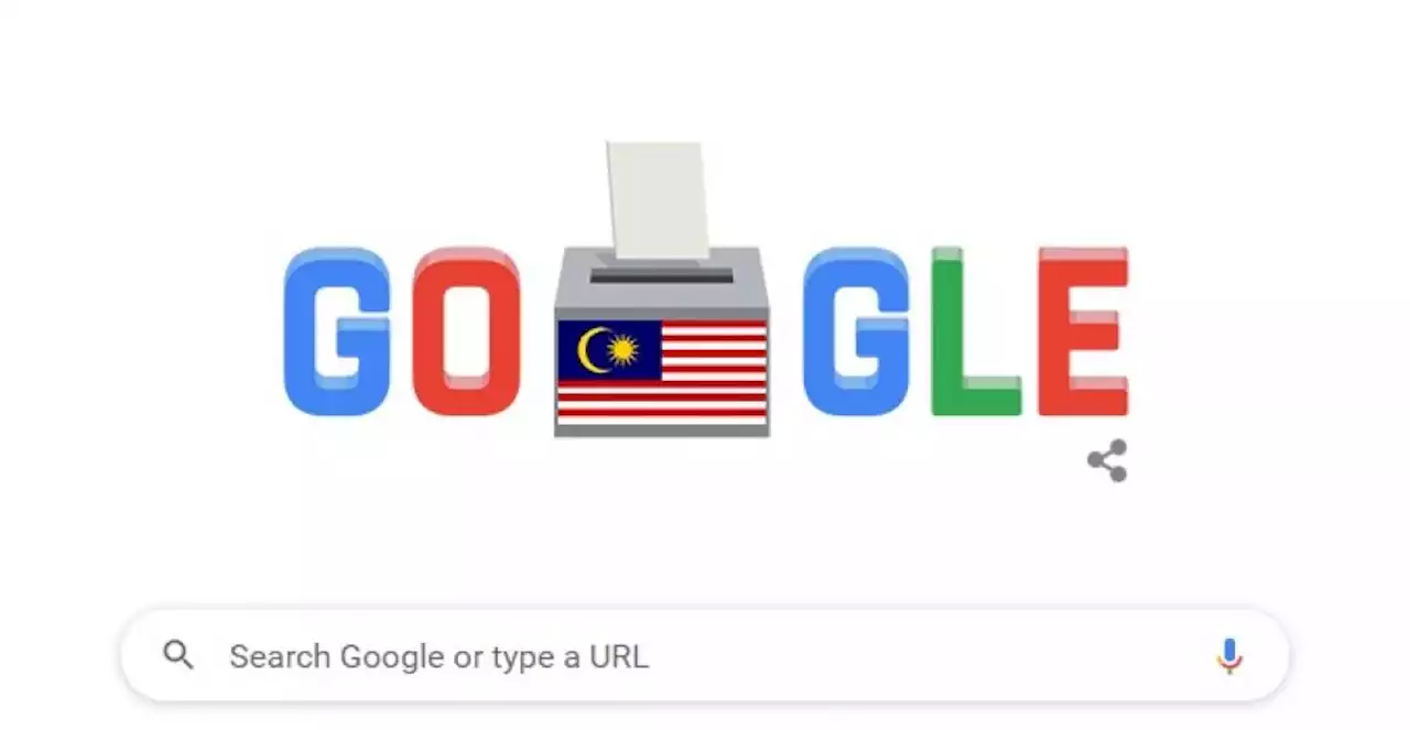 Peti undi dengan Jalur Gemilang hiasi laman utama Google Malaysia | The Malaysian Insight