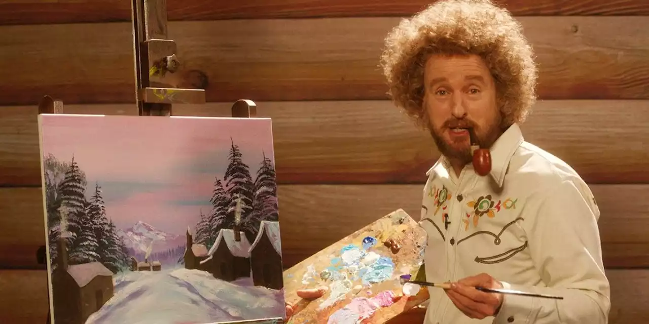 Owen Wilson’s Bob Ross-Inspired Look Revealed In First Paint Movie Image