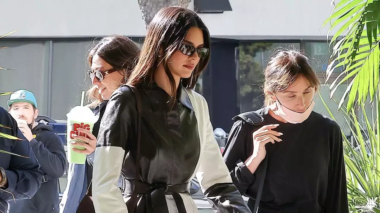 Kendall Jenner Borrows an Old Celine Coat From Kourtney Kardashian