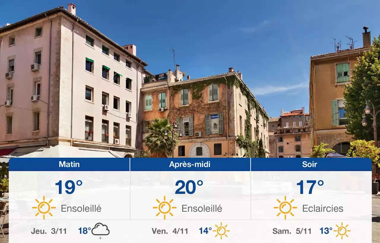 Prévisions météo du mercredi 2 novembre 2022 à Marseille