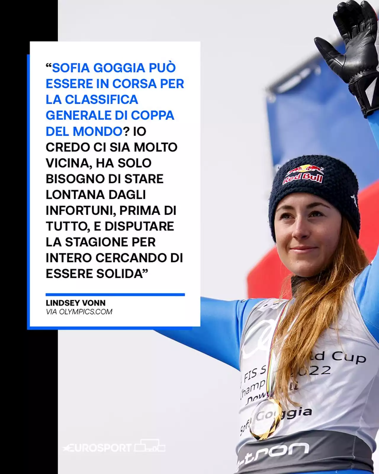 Coppa del Mondo 2022/23 - Vonn: 'Goggia può puntare alla generale, deve solo restare sana'