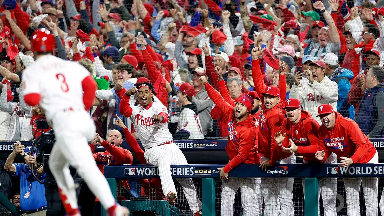 2022 World Series: Phillies hit five home runs to take 2-1 series lead over Astros