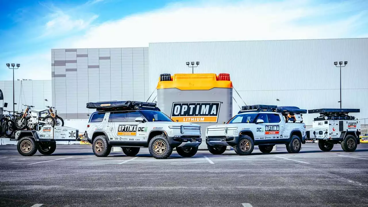 SEMA: Optima Reveals Rivian Overland Builds Capable Of Recharging In The Wild