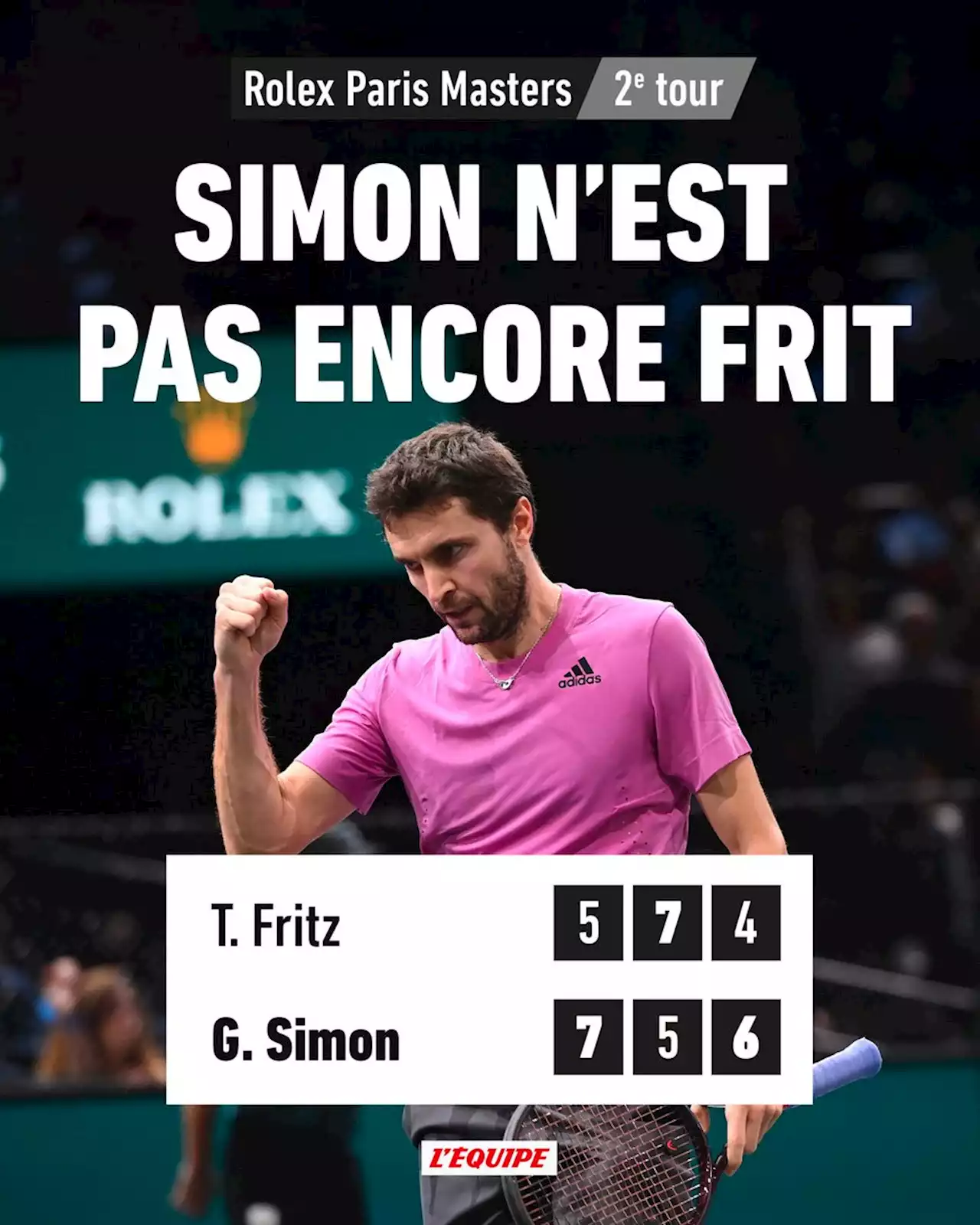 Gilles Simon s'offre Taylor Fritz au Rolex Paris Masters, la retraite attendra