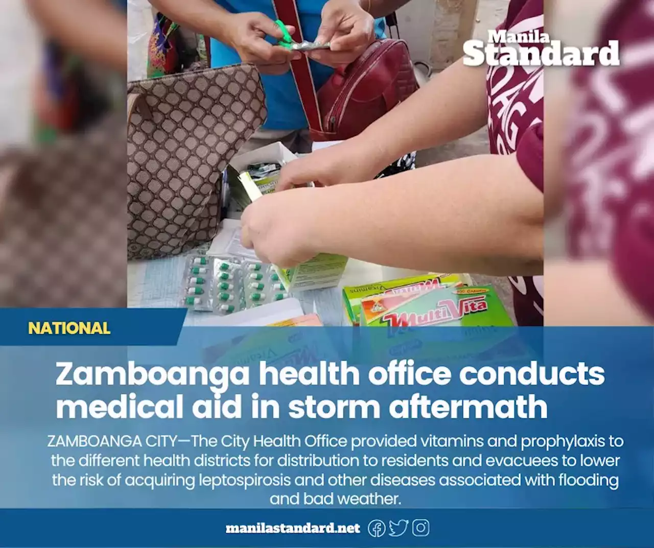 Zamboanga health office conducts medical aid in storm aftermath