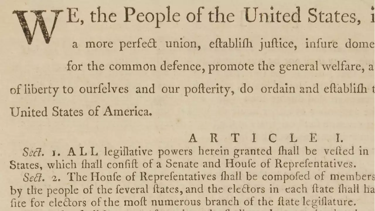 A rare copy of the first printing of the U.S. Constitution is going up for auction