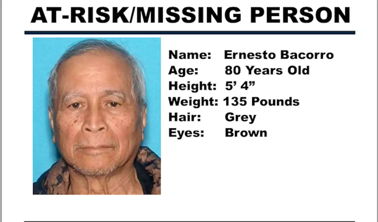 CHP issues alert for missing 80-year-old Daly City man