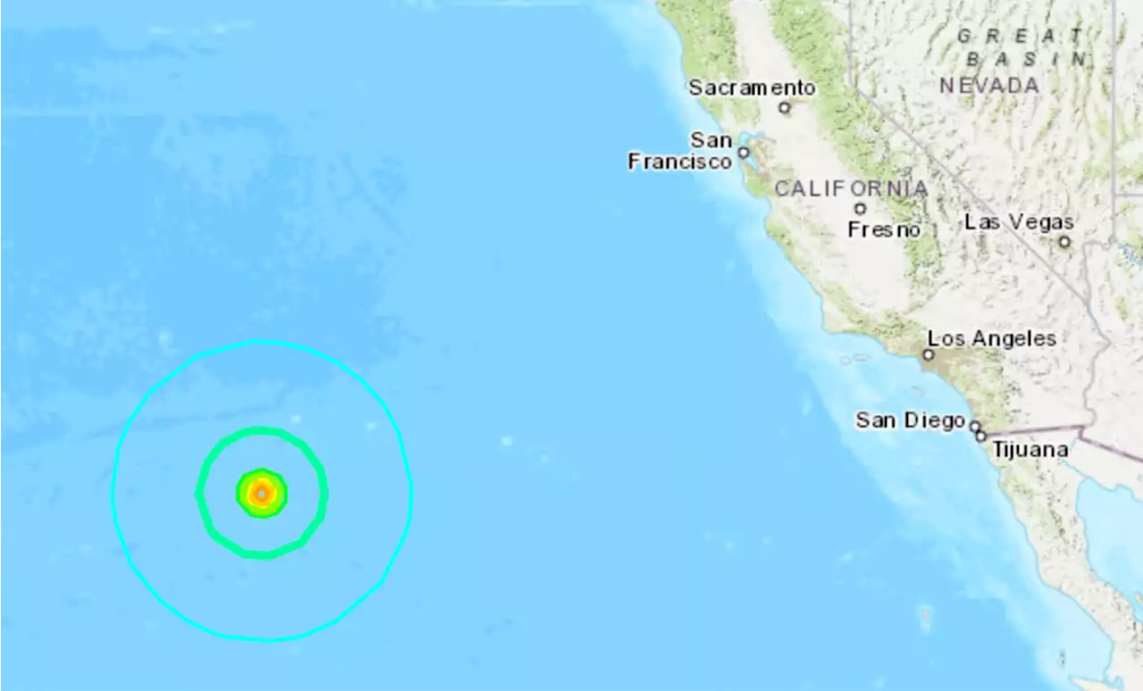 Magnitude 6 earthquake strikes far off California coast