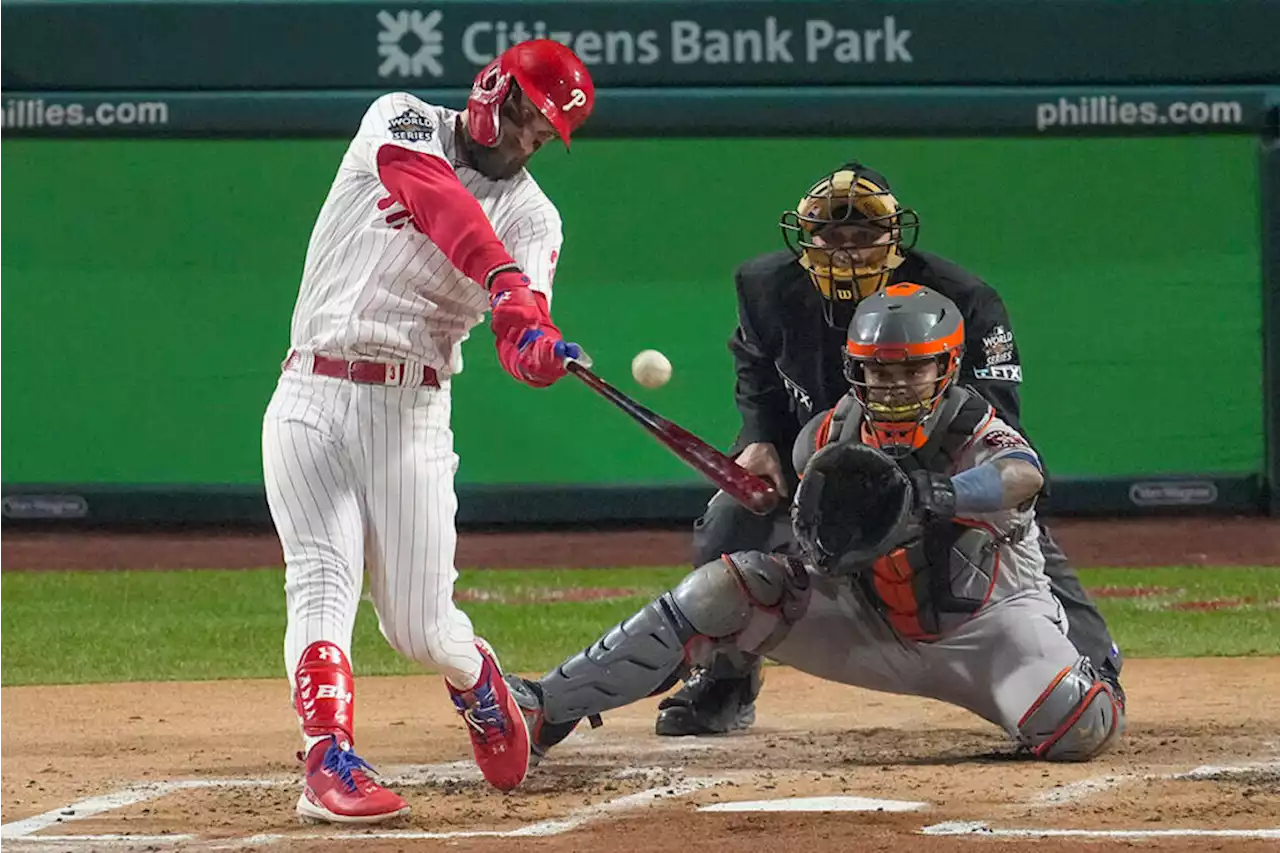 Harper, Phillies tie World Series mark with 5 HR, top Astros 7-0 in Game 3 – Terrace Standard