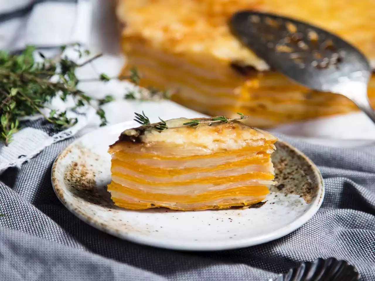 Recipe: Butternut squash and Yukon gold potato gratin