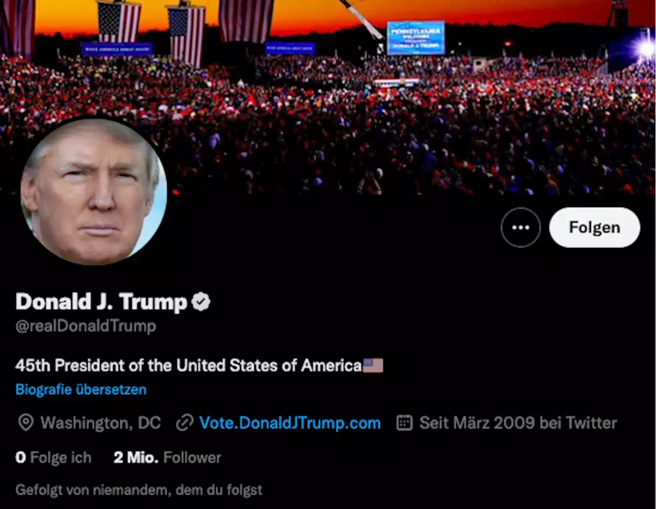 Twitter: Elon Musk hat Donald Trumps Profil entsperrt