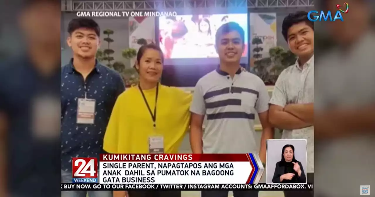 Single mom from Zamboanga puts children through college thanks to bagoong gata business