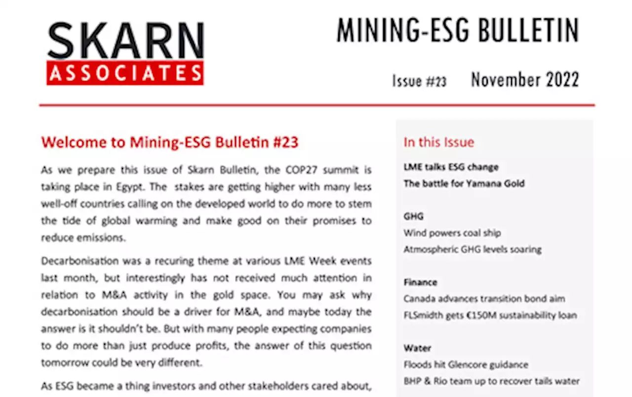 LME talks ESG change