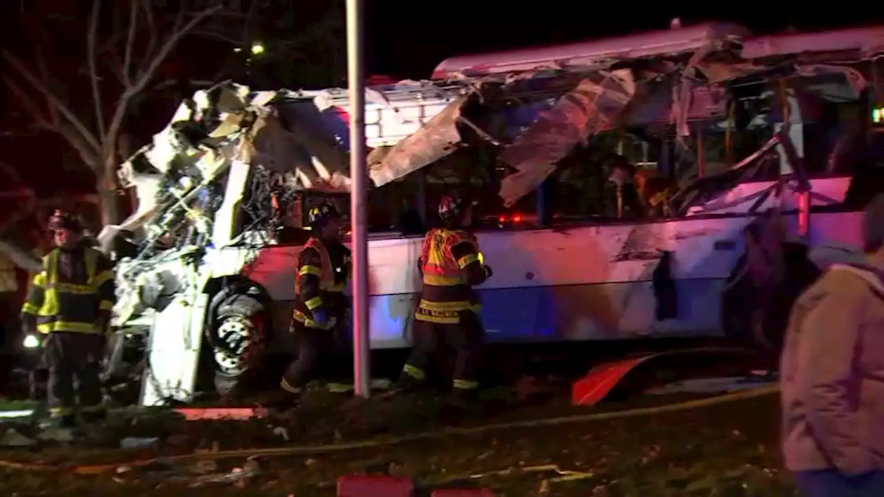 At Least 12 People Injured After Large Bus Rolls Over in Waltham