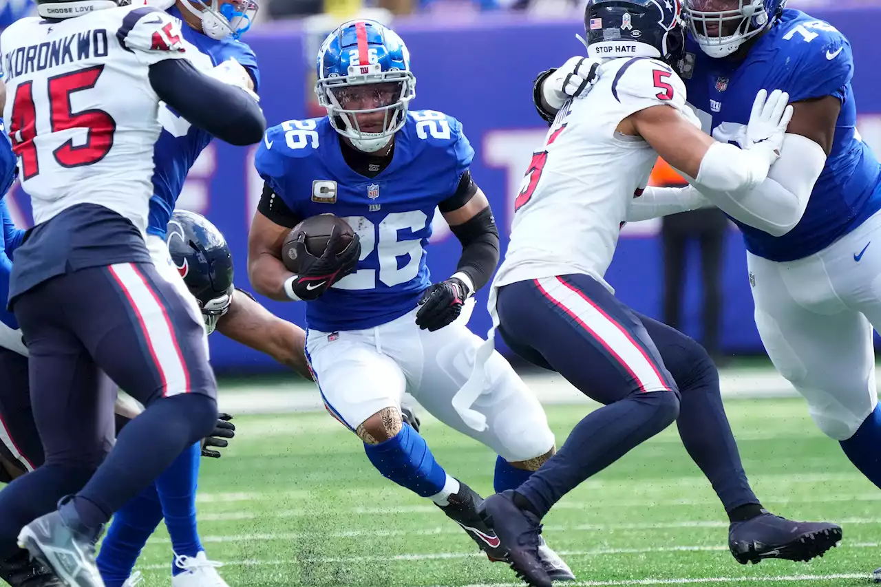 Giants’ Saquon Barkley racking up career-high workload