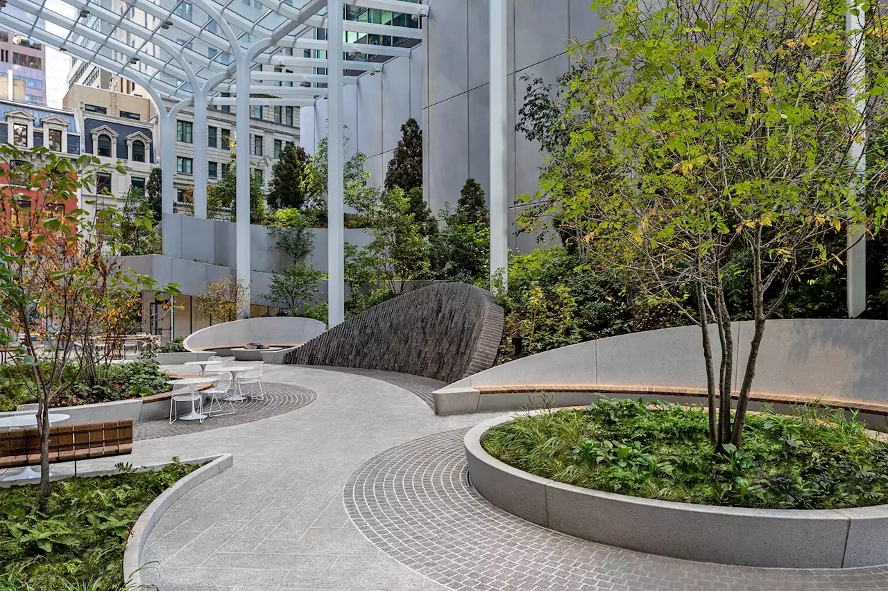 Madison Avenue tower reopens with leafy oasis under glass canopy