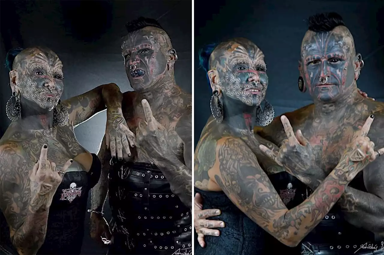 South American couple earns world record with nearly 100 body modifications