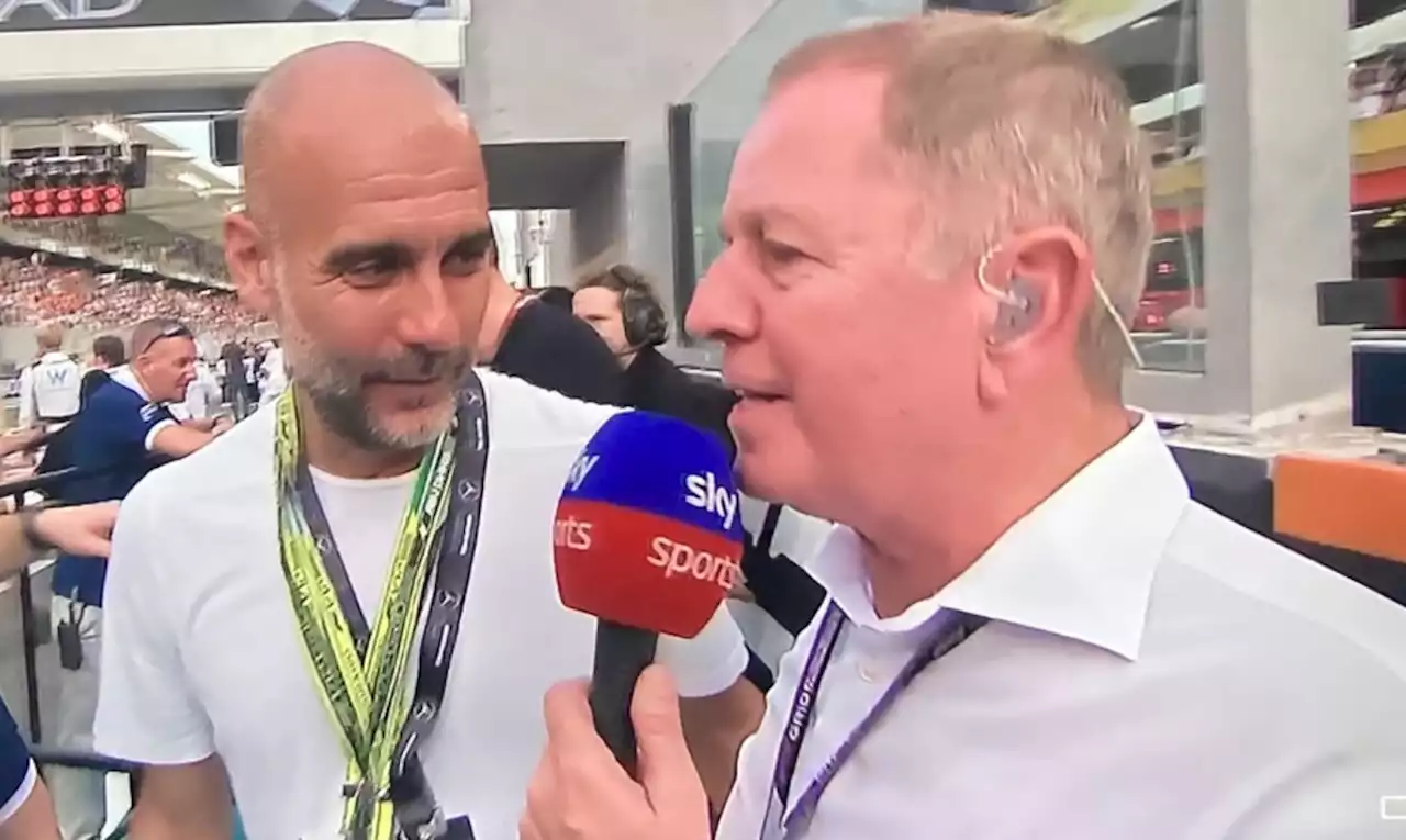 Brundle ushered away after awkward encounter with Pep Guardiola in Abu Dhabi