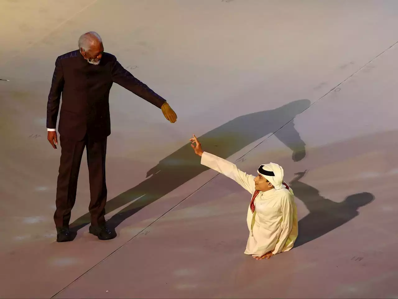 Morgan Freeman appears at World Cup opening ceremony with a message of inclusion