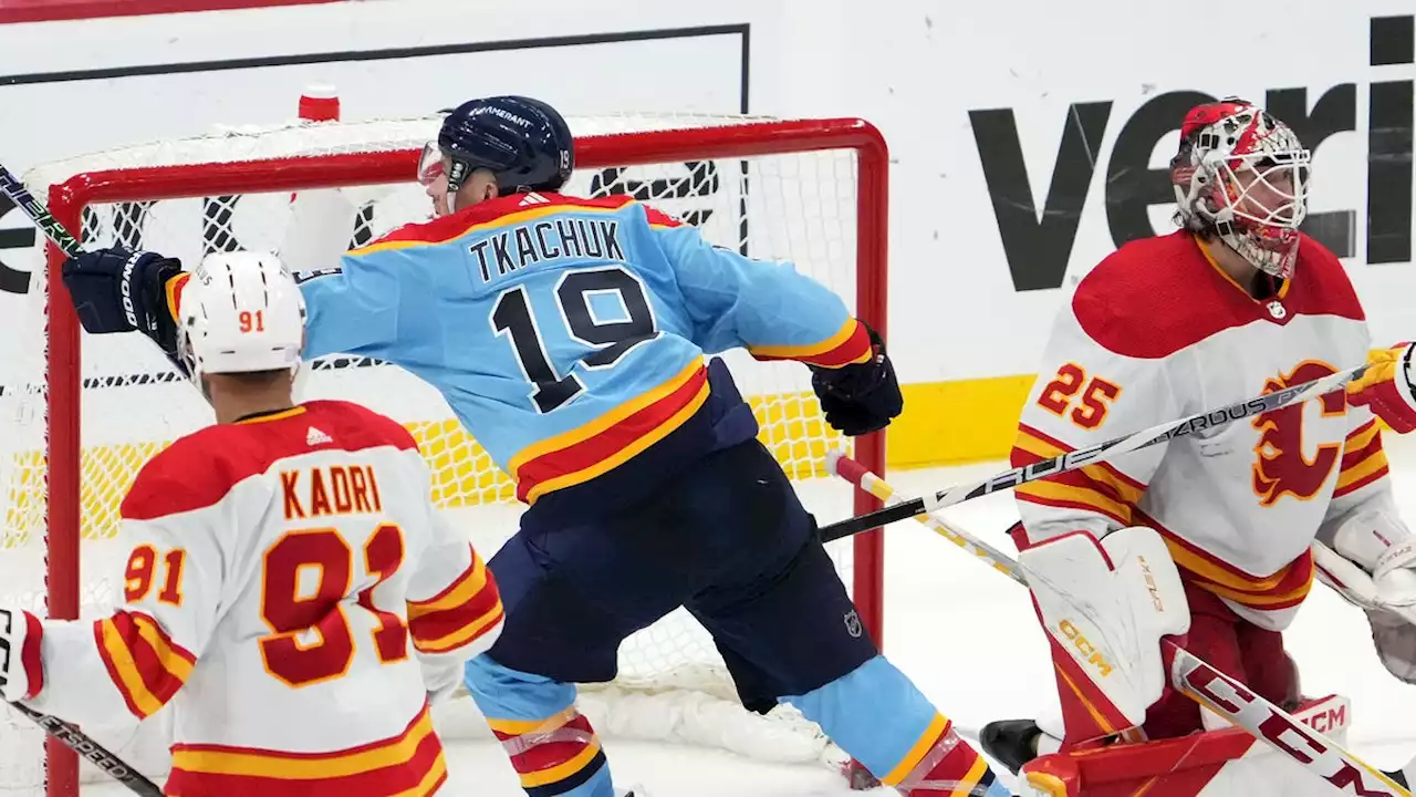 Florida Panthers' Matthew Tkachuk scores vs. old team, but Calgary Flames win in shootout