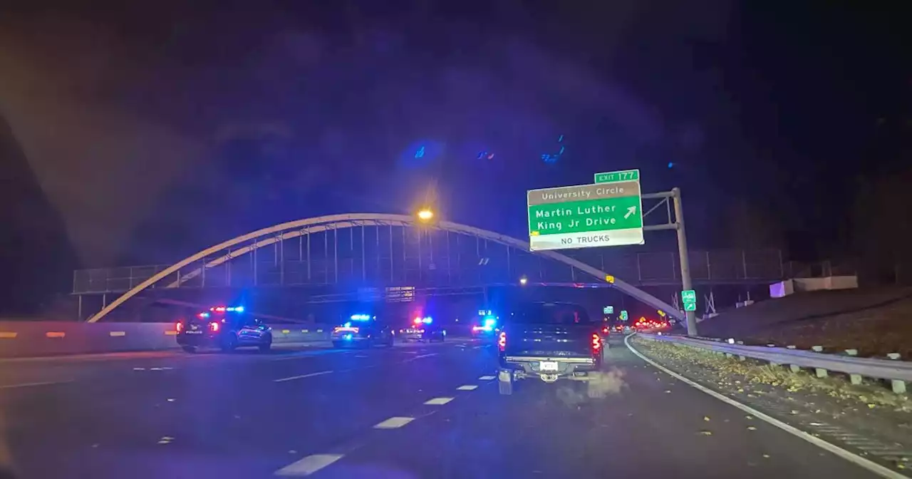Cleveland firefighter struck in hit and run while responding to crash on I-90 eastbound