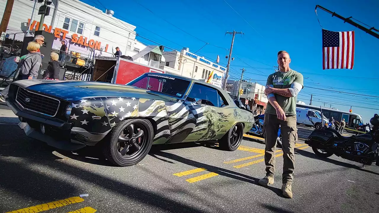 This veteran's military-themed car travels the country for a good cause