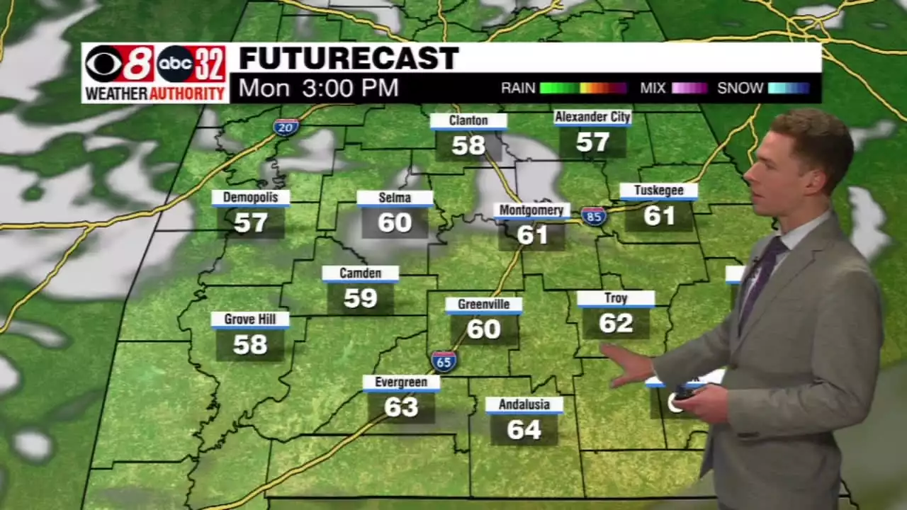 Cold Sunday Night, Milder This Week But Rain Returns - Alabama News