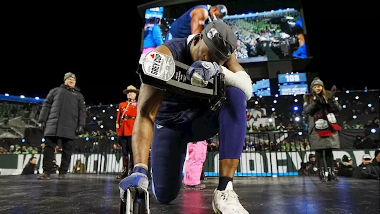 Argos linebacker Henoc Muamba named Grey Cup MVP and most valuable Canadian