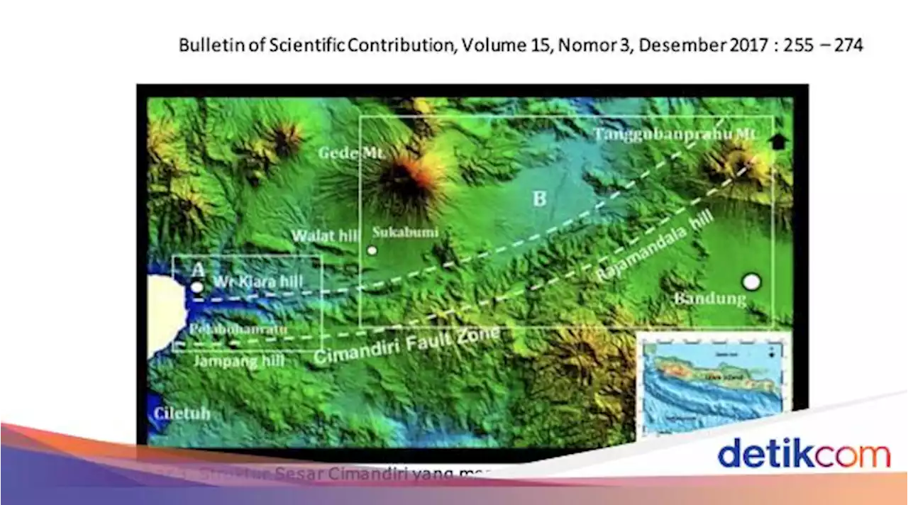 Mengenal Sesar Cimandiri, Pemicu Gempa Cianjur M 5,6 Hari Ini