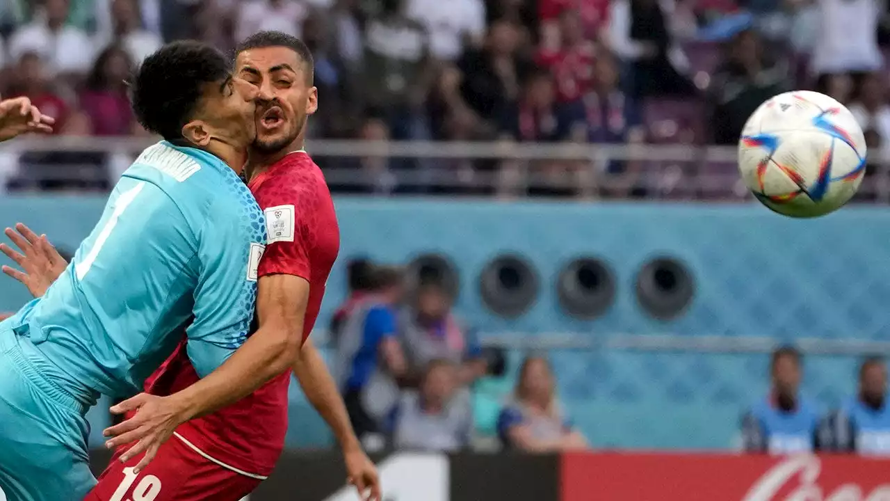 World Cup 2022: Iranian goalkeeper leaves game bloodied, on stretcher after bumping heads with teammate