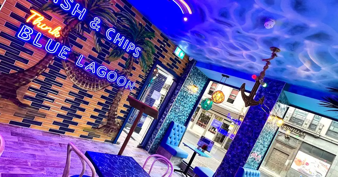 Pics shows Glasgow's new Blue Lagoon restaurant with vibrant 'tropical' interior