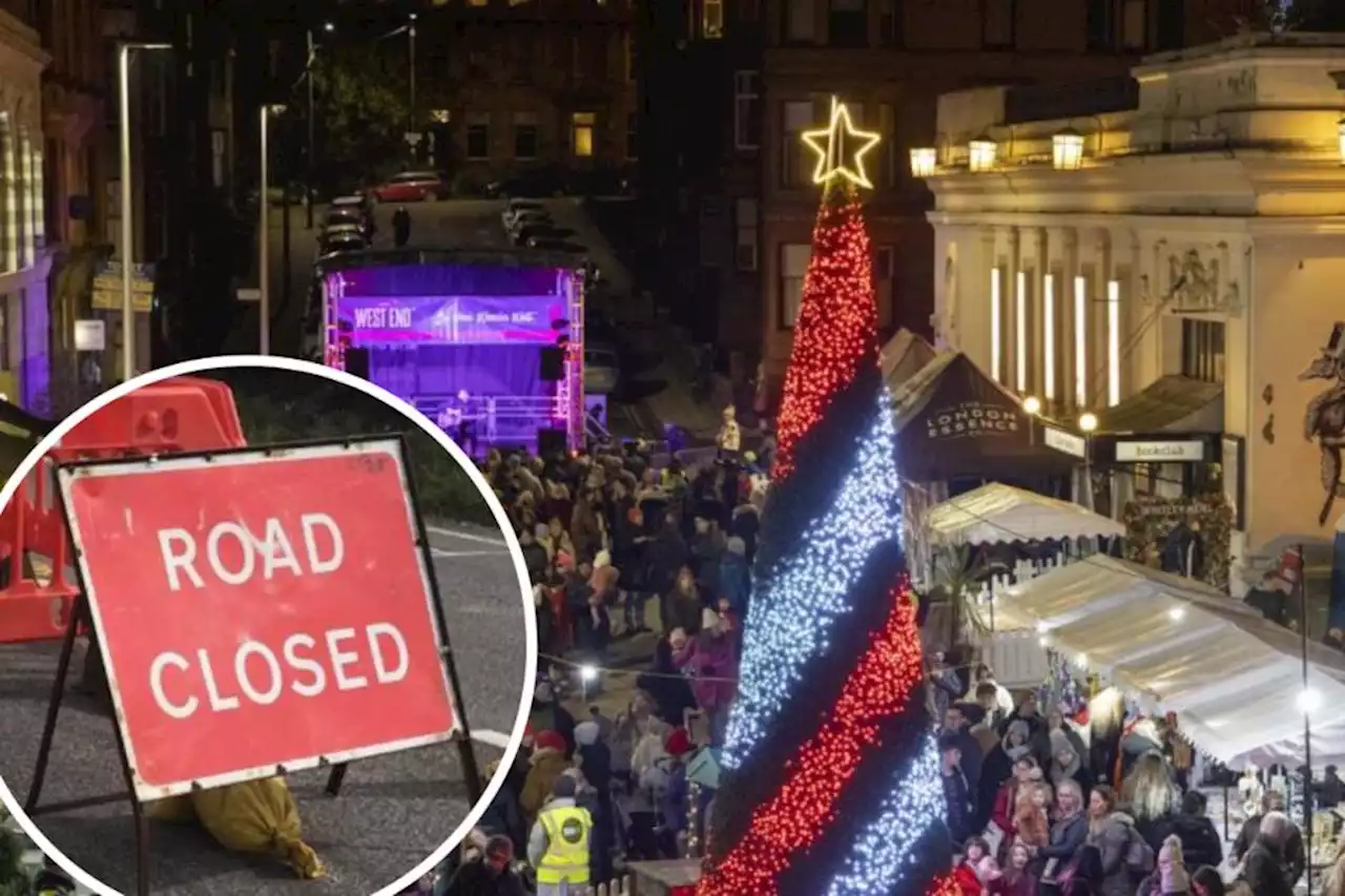 Roads in Glasgow's West End to close for Christmas event