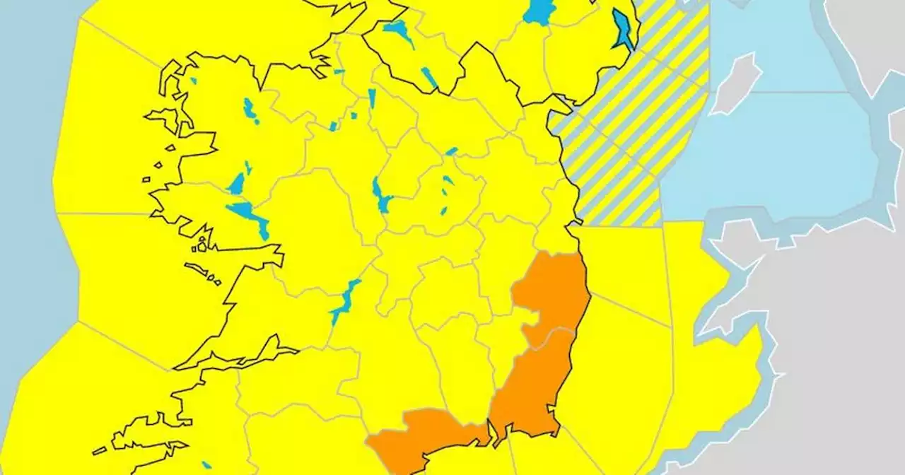 Met Eireann issues rain warning for Ireland and Orange warning for 3 counties