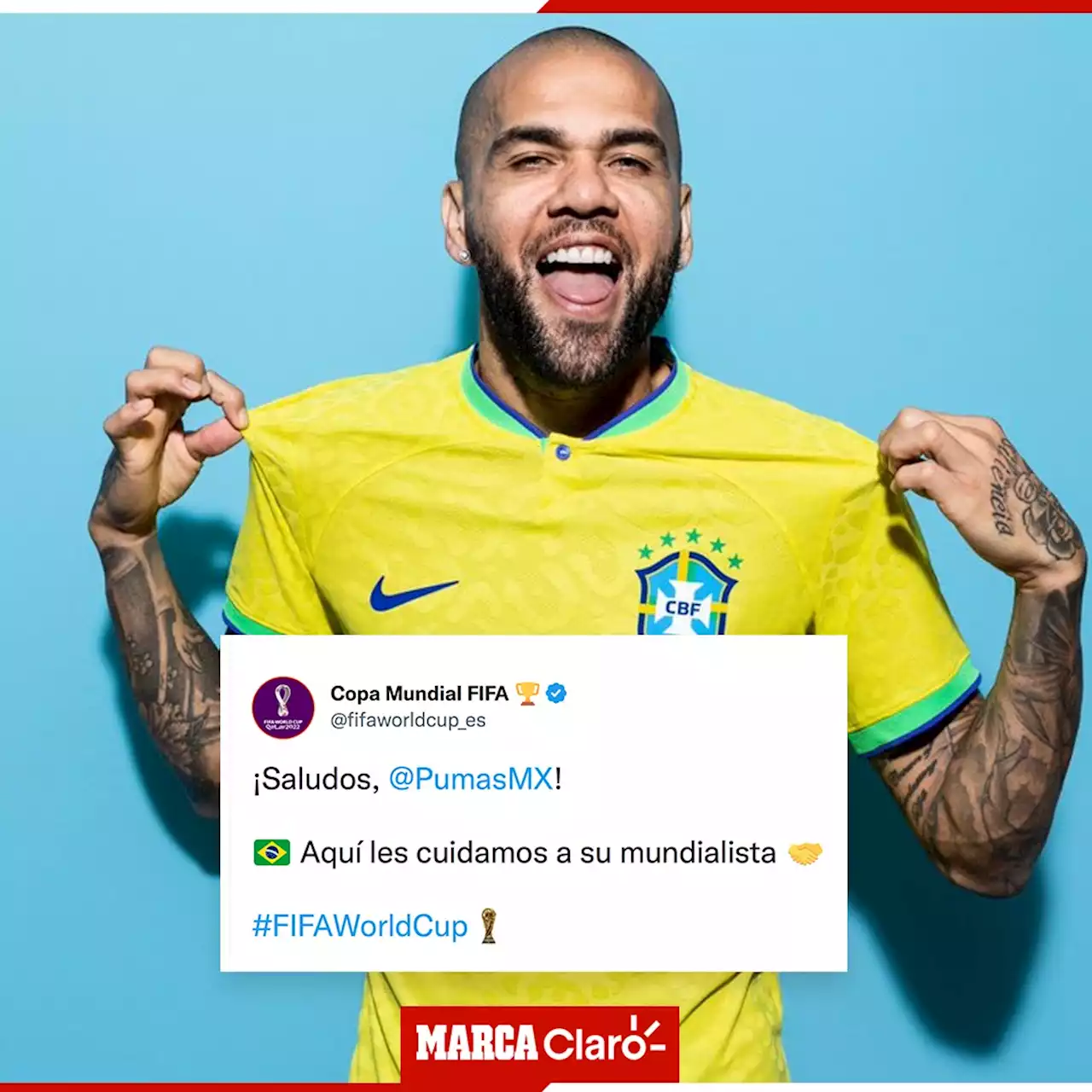 La FIFA manda mensaje a Pumas con Dani Alves: 'Aquí les cuidamos a su mundialista'