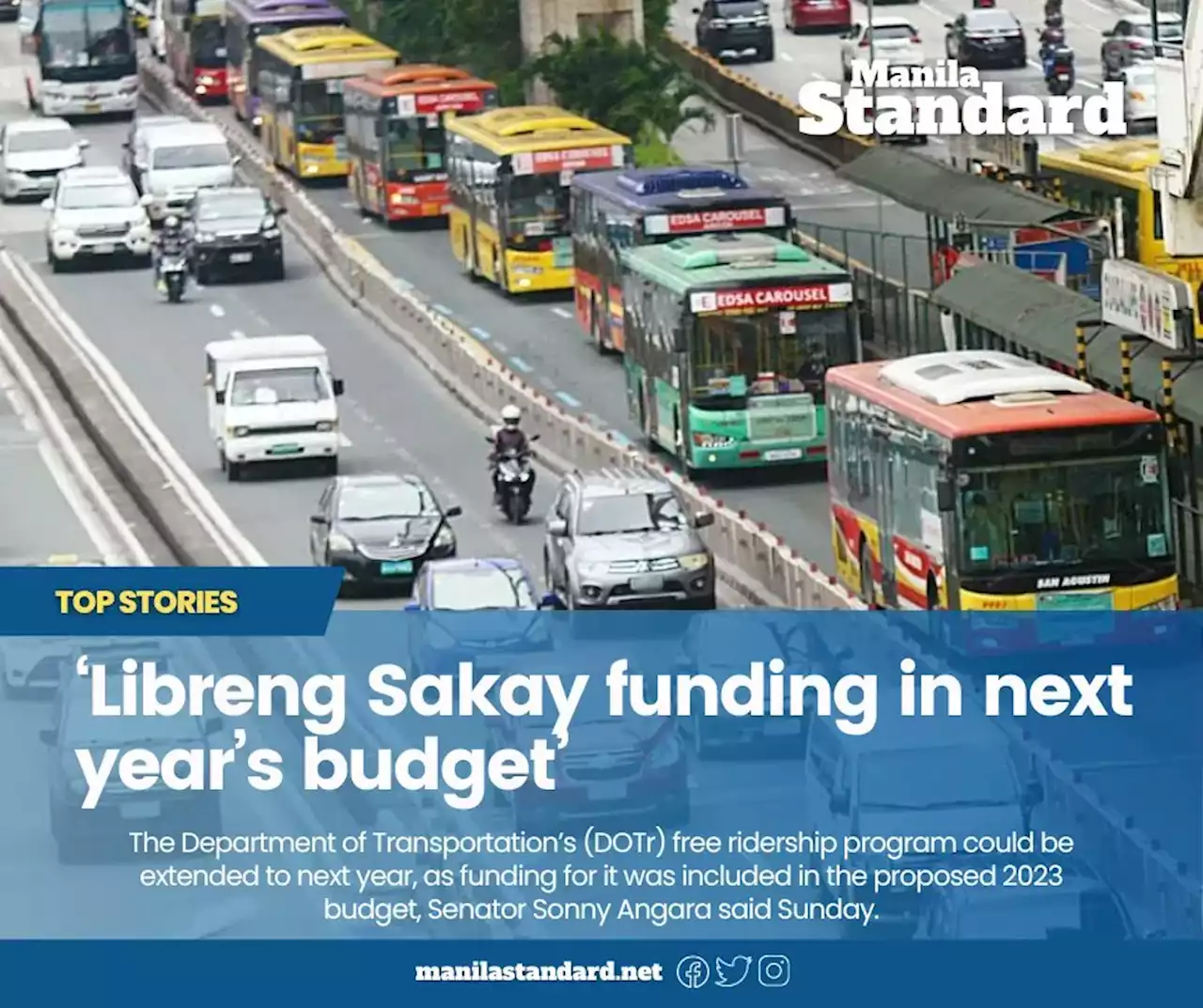 ‘Libreng Sakay funding in next year’s budget’